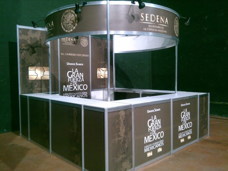 Renta de stand de aluminio para SEDENA